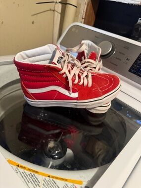 Vans Red and White -Hi Women's Sneakers